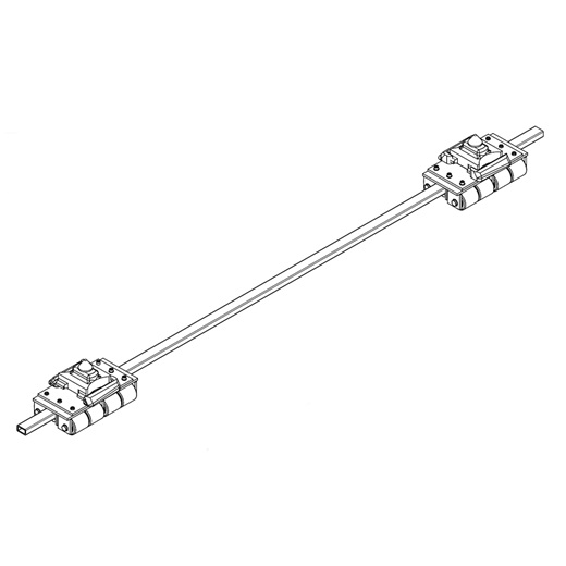 Exploded view of the GKS FL12-c transport chassis, with a load capacity of 12 metric tons