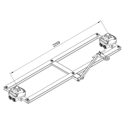 Exploded view of the GKS FL20-c transport undercarriage, 20-metric-ton load capacity