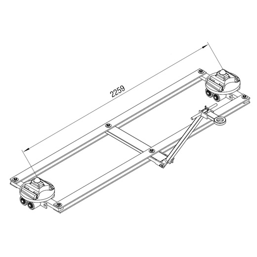 Exploded view of the GKS FL6-c transport chassis, 6-metric-ton load capacity