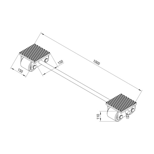 Exploded view of the GKS F3 transport chassis, 3-metric-ton load capacity