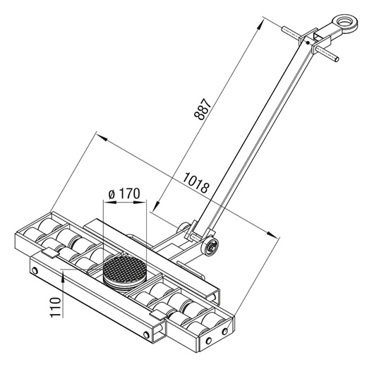 Exploded view of the GKS L12 transport chassis, 12-metric-ton load capacity