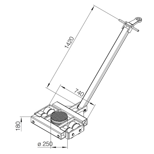 Exploded view of the GKS L20 transport chassis, 20-metric-ton load capacity