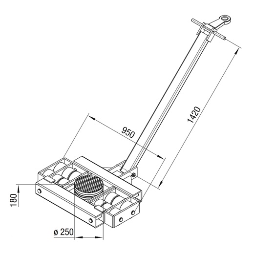 Exploded view of the GKS L30 transport chassis, 30-metric-ton load capacity