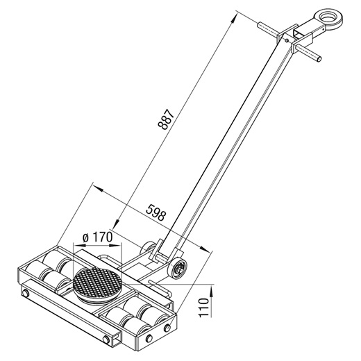 Exploded view of the GKS L6 transport chassis, 6-metric-ton load capacity