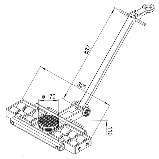 Exploded view of the GKS L9 transport chassis, 9 metric tons load capacity